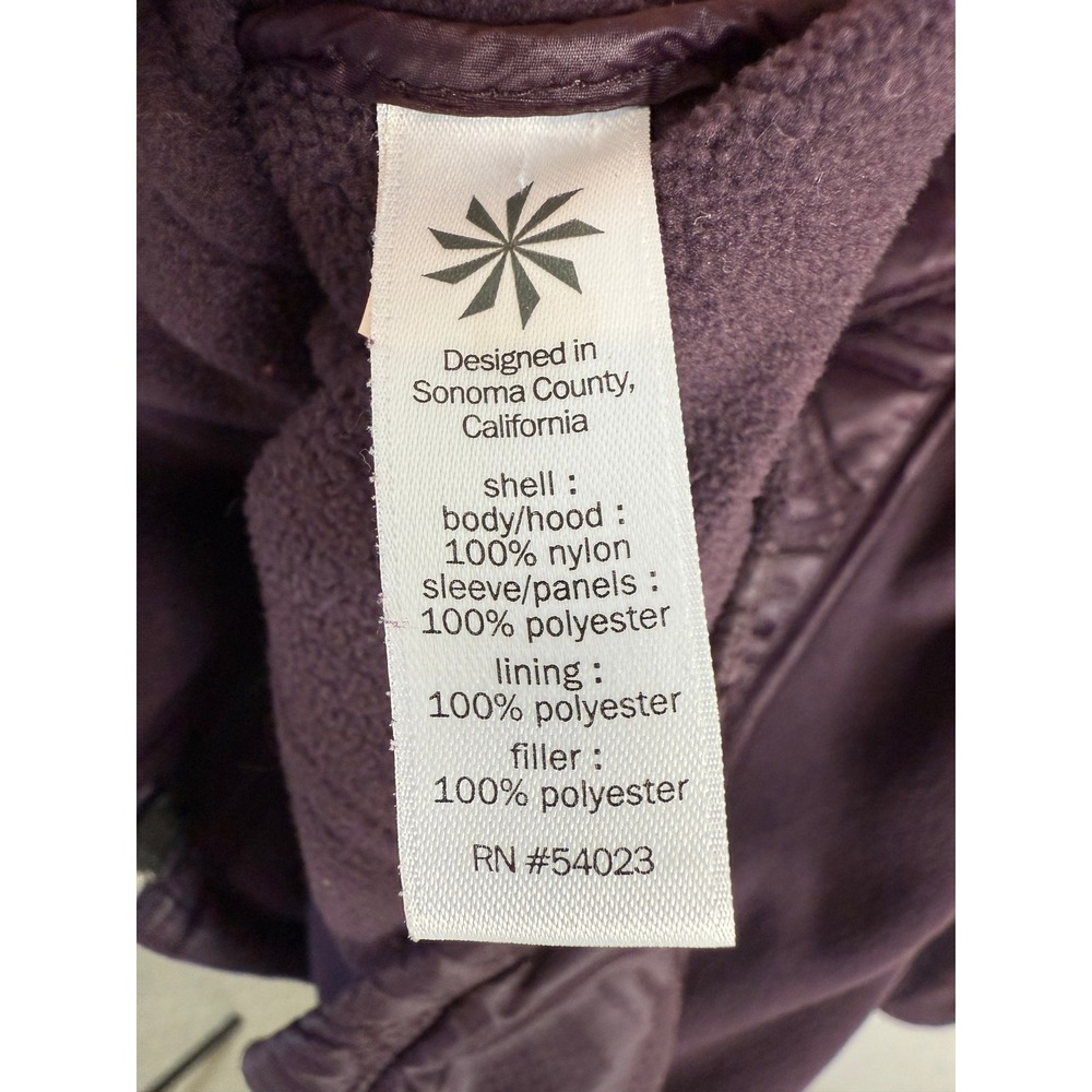 Athleta Quilted Fleece Hooded Jacket Purple XS Full‎ Zip Pockets Athletic - Picture 7 of 7